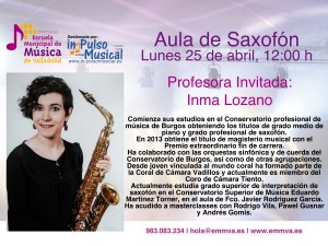 Aula Saxofón Escuela Municipal de Música de Valladolid