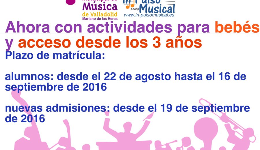 emmva apertura matrícula Escuela Municipal de Música de Valladolid