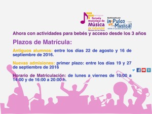 emmva apertura matrícula Escuela Municipal de Música de Valladolid