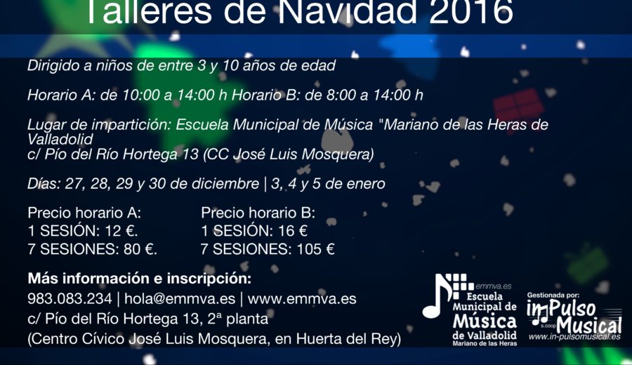 talleres-de-navidad Escuela Municipal de Música de Valladolid
