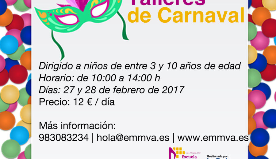 talleres de carnaval 2017 Escuela Música Valladolid