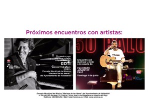 próximos encuentros con artistas escuela municipal de música de valladolid