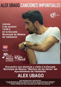 Visita Alex Ubago a la Escuela Municipal de Música de Valladolid